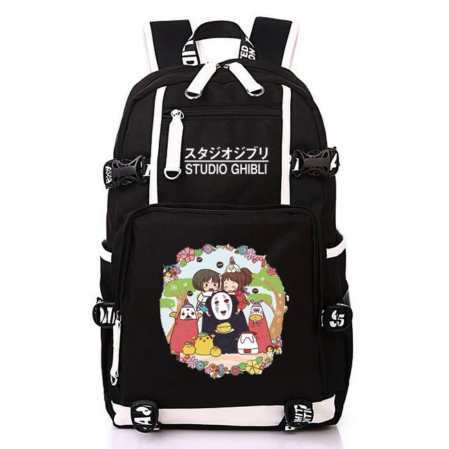 Miyazaki Hayao серия Тоторо нет лица человек PrintSchool Рюкзак Kawaii мультфильм женский рюкзак Холст Школьные сумки для девочек-подростков