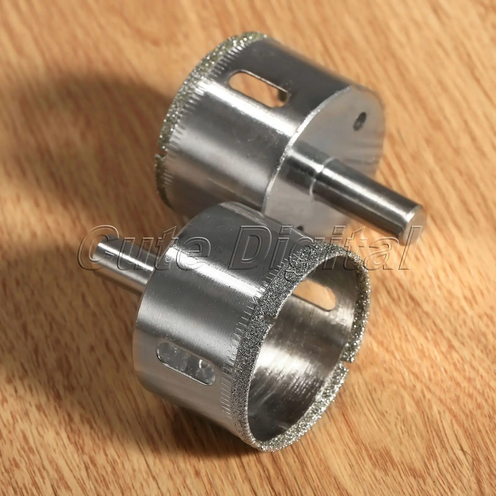 2pcs 45mm Diamond Coated Core Drill Bits Glass Tile Granite Marble