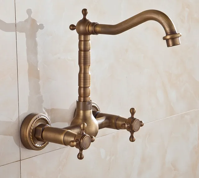 360 Degree Rotating Faucets Antique Br Bathroom Taps Bath Mixer 360 Degree Rotating Faucets Antique Br Bathroom Taps Bath Mixer Fashion Vintage Dual Handle Hot