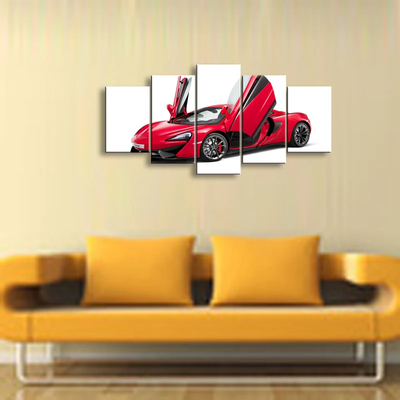 5 pieces high-definition print sports car canvas oil painting poster and wall art living room picture C5-10 (4)