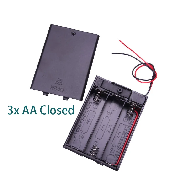 Glyduino 1 2 3 4 6 8x ل AA AAA 18650 اتصال البطارية حالة غطاء مختومة و نصف مفتوحة بطارية صندوق حامل