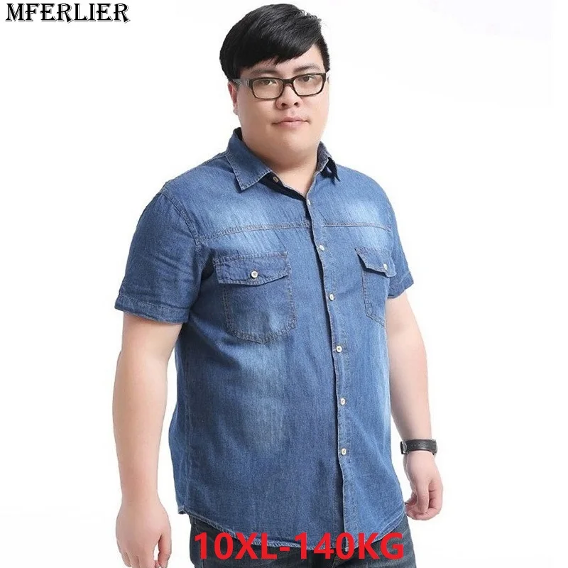 big men's denim shirts