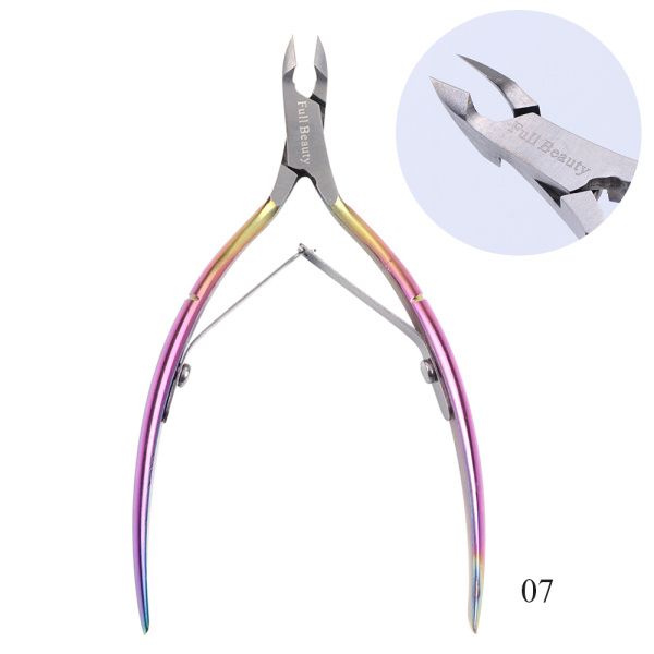 Beauty Manicure Cutter Rainbow Nail Clippers Nippers Dead Skin Gel Polish Remover Cuticle Pusher Nail Care Tool CH01-12/FB