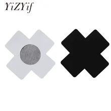 YiZYiF, 20 шт., для женщин, покрытие для сосков, одноразовые, X Plus, знак, наклейки для сосков, крестообразные, клейкие, атласные, покрытие для сосков, для груди, для сосков, pasties