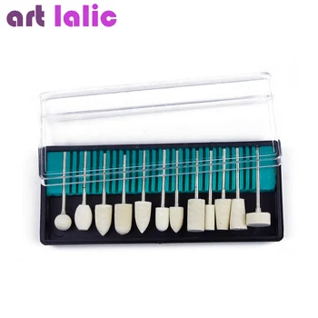 

12pcs Nail Tips Drill Cone Bits File for Drill Machine Tool Pedicure Kits