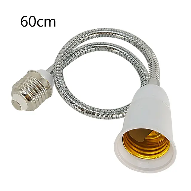 E27 to E27 LED Light Bulb Lamp Holder Flexible Extension Adapter Socket 20cm/30cm/40cm/50cm/60cm