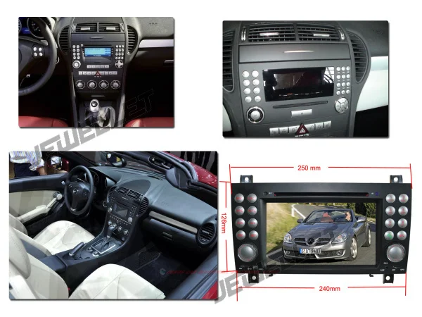 Top 8" quad core  Android 9.0 Car GPS radio Navigation for Benz SLK R171 2004-2010  with 4G/Wifi DVR OBD mirror link 0