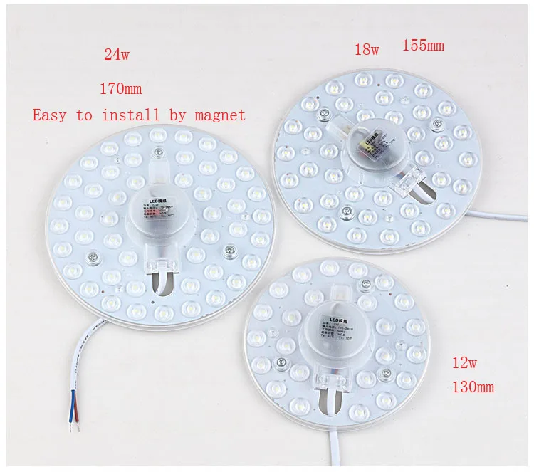 

LED module ceiling light AC220V indoor lighting led lamp 12W 18W 24W Magnet Install LED Module to replacement Lighting HomeLight