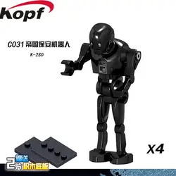Одной продажи Space Wars клон пилот K-2SO боевой робот Doath Trooper Боевой Дроид RO-GR строительные блоки игрушки для детей C031