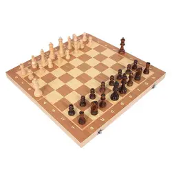 Портативные дорожные Магнитные деревянные шахматные наборы для детей