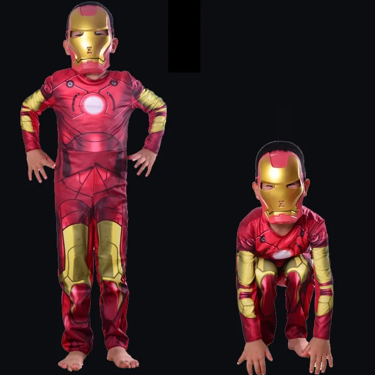 

girls boy Iron Man Halloween Kids Superhero ironman Cosplay Carnival Costumes with mask Children Party Suit Disfraces Infantiles