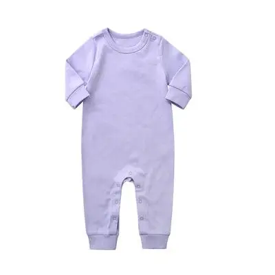 Orangemom/ г.; одежда для малышей; Высококачественный комбинезон из органического хлопка с длинными рукавами; комбинезон из хлопка; Одежда для новорожденных девочек - Цвет: Лаванда