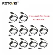 10 шт. Retevis EA011Y рация наушник PTT Mic Акустическая трубка Retevis RT40 гарнитура 3,5 мм 1Pin для YAESU для VERTEX