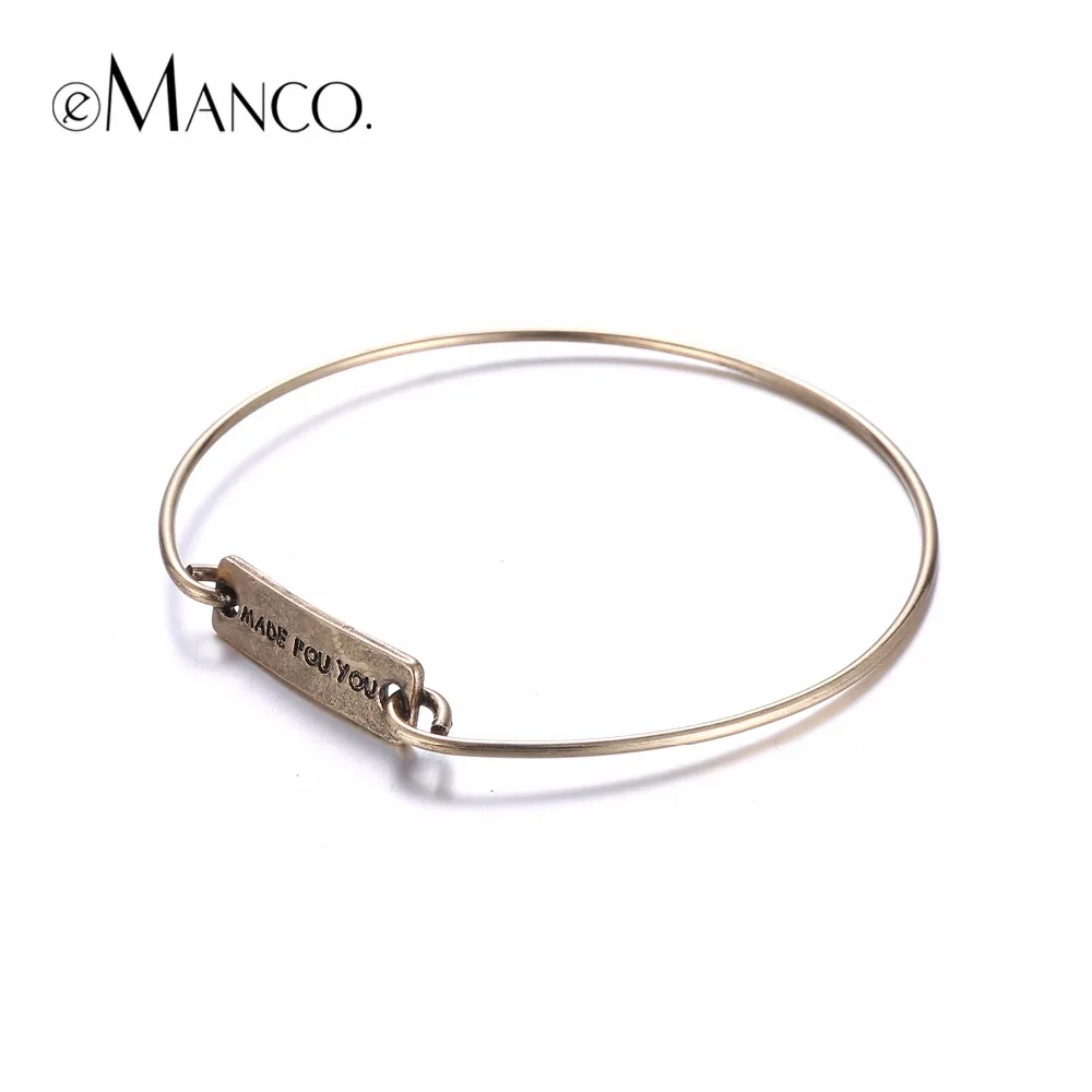 

Trendy Simple Round Thin ID Bracelets & Bangles for Women Men Copper Mix Match Jewelry gift for Girl BL07717-1
