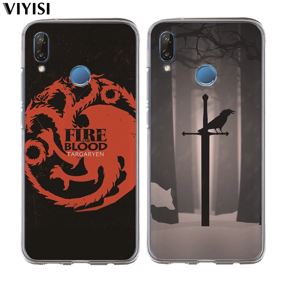 

For Huawei Honor 10 Lite 9 8 7A 7C 7X 7 6A Coque Funda Game Thrones Daenerys Dragon Jon Snow Tyrion Lannister Phone Case Etui
