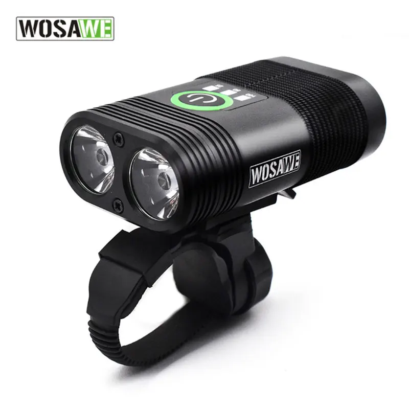 

WOSAWE Bike Light 2400 Lumen Cycling Led Light Built-in Rechargeable Battery Flashlight Handlebar Mounting Lantern For A Bicycle
