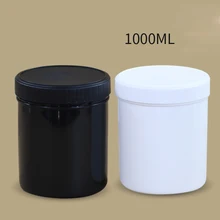 1000 мл пустой пластиковый контейнер для косметики, твердая пудра, контейнер для макияжа, для путешествий, многоразовые бутылки с внутренней крышкой, пищевой