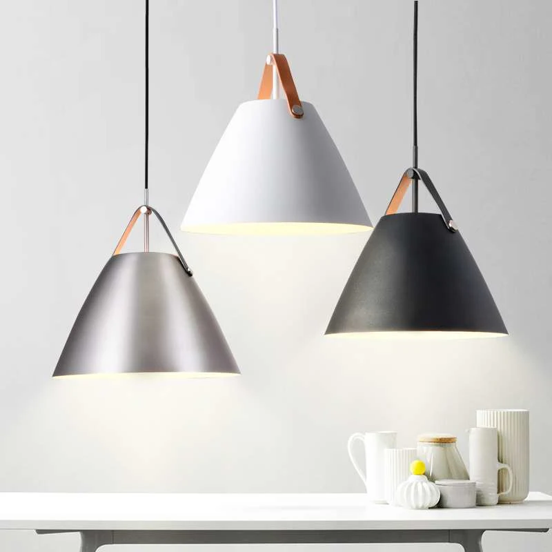 الشمال معكرون مصابيح متدلية الألومنيوم و خشبية lampes suspendues الطعام غرفة مطعم بار المطبخ علوي قلادة ضوء الحديثة