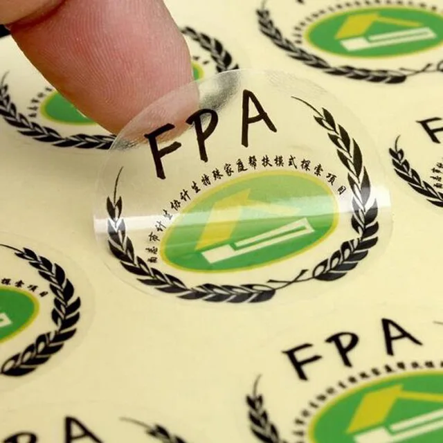 

Free shipping customized/custom clear transparent waterproof PVC adhesive sticker, colorful logo printed stickers labels
