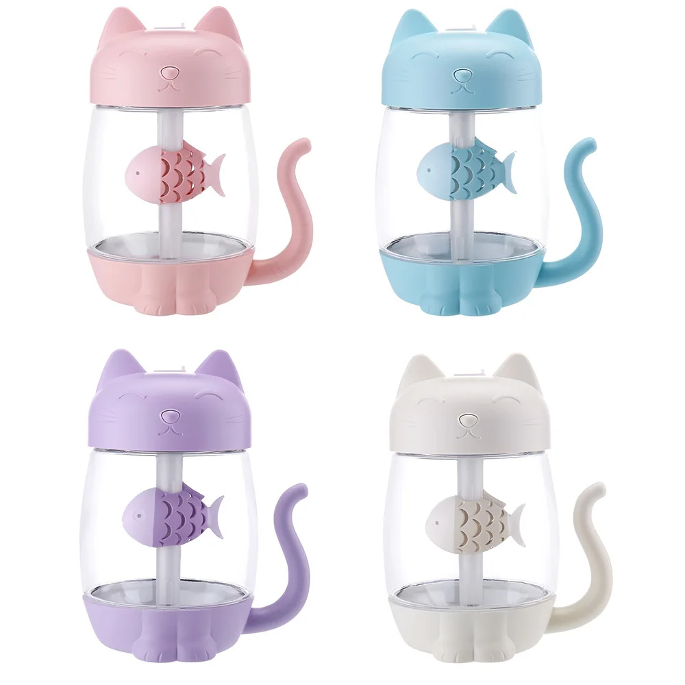 

3 in 1USB Air Humidifier Diffuser Portable Car Home Mini Fan Night Light