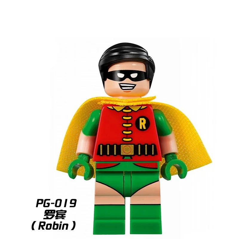 PG019 Робин Супер Герои Бэтмен классический сериал-Batmancave Уэйн Дик грейсональфреда пингвин-шутник строительные блоки детские игрушки