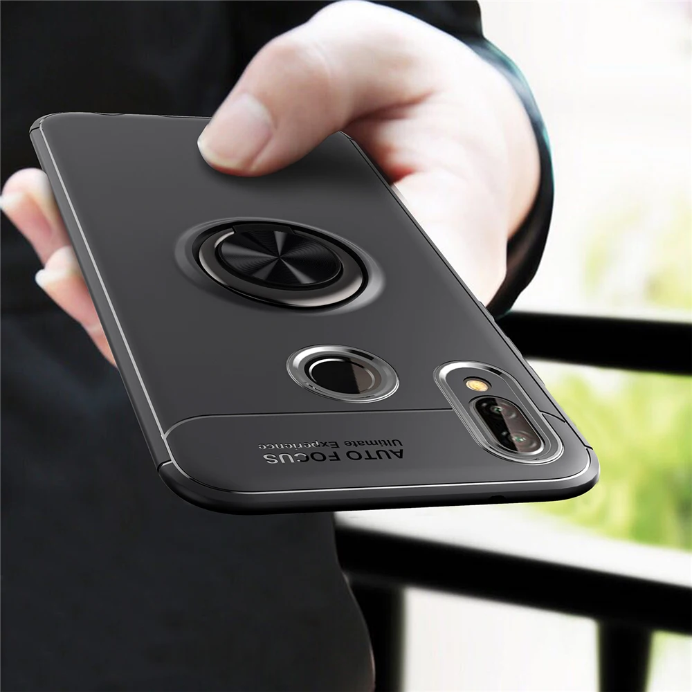 

Aikewu for Huawei P20 Lite Case P20lite Car Holder Stand Finger Ring Silicone shockproof Back Cover for Huawei P20 Lite case