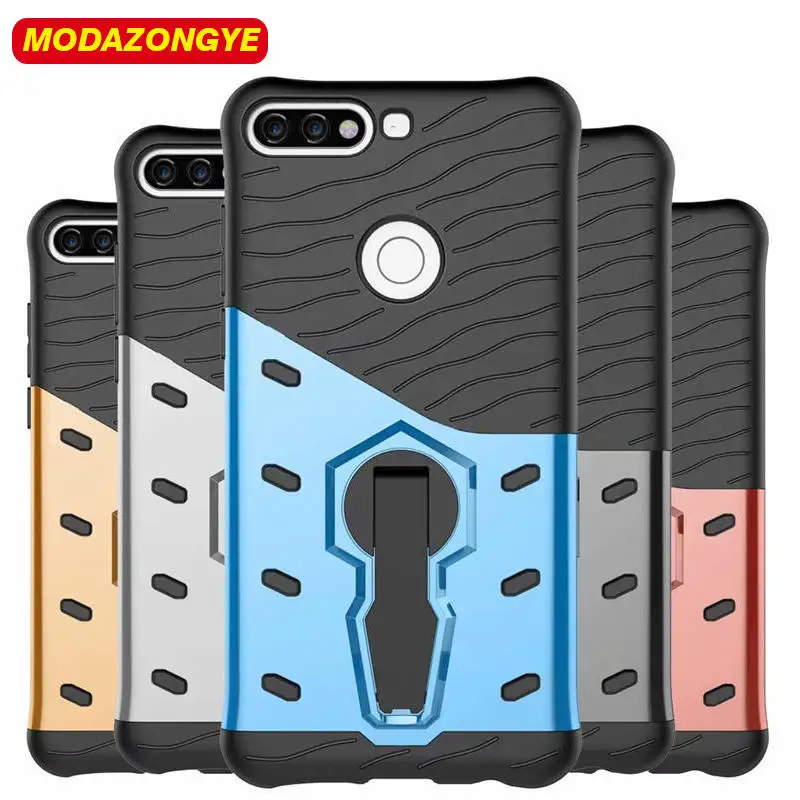 Honor 7C Pro Case Huawei LND-L29 Hybrid TPU Silicone + Hard Cover Phone 7CPro 5.99&quot |