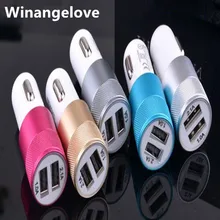 Winangelove 2000 шт./лот красочный Универсальный адаптер для синхронизации данных 2.1A+ 1A зарядных порта USB для автомобиля Зарядное устройство для iphone 5 6 6s 7 для samsung s5 s6 s7
