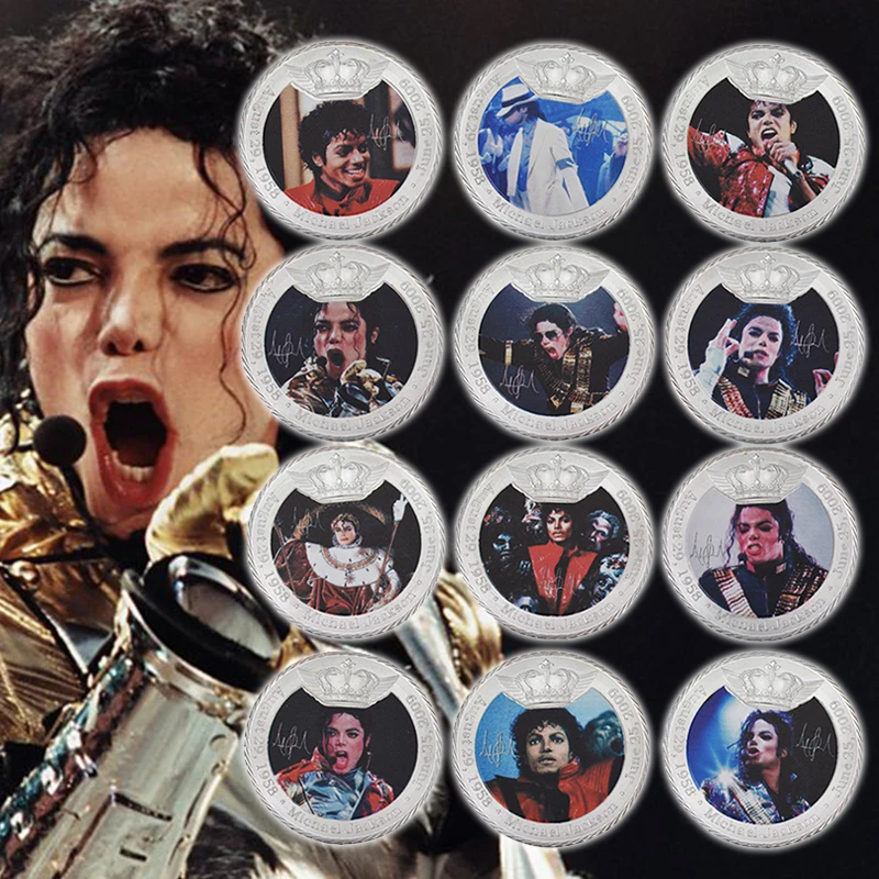 WR Quality 999.9 Silver Plated Michael Jackson Customized Metal Coins