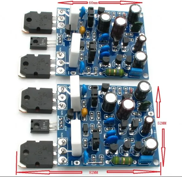 2 шт. MX40 100 Вт + 4 Ом KD1047 / KB817 мощный стереозвук класса AB усилитель мощности
