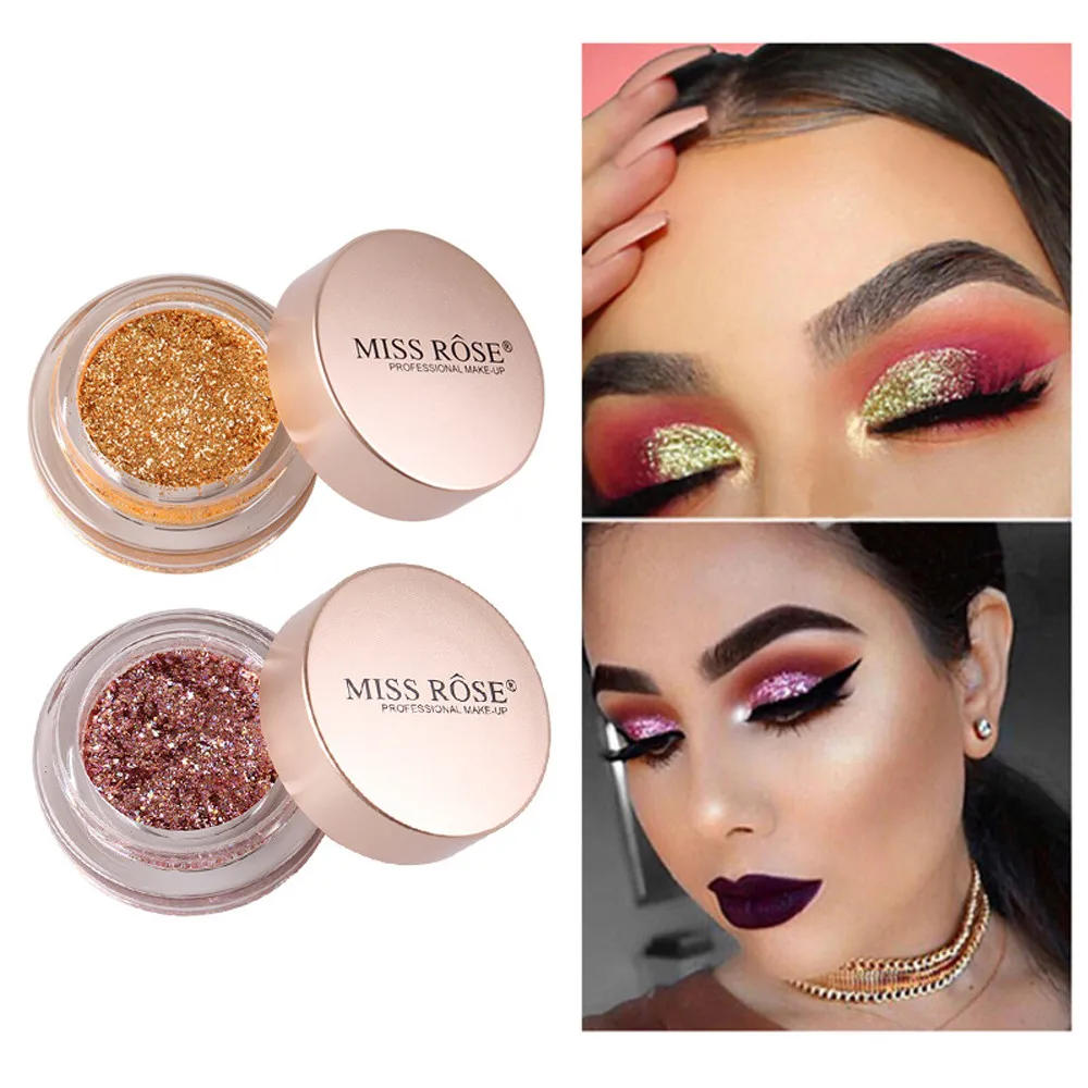 MISS ROSE 7 г палитра теней для век мерцающие блестящие матовые тени косметический