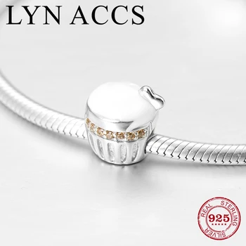 

New 925 Sterling Silver like sweet white ice cream shape fine DIY beads Jewelry making Fit Original Pandora Charm Bracelet