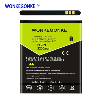 

WONKEGONKE BL 209 BL209 Battery For lenovo A706 A788T A820E A760 A516 A378T A398T Batteries Bateria