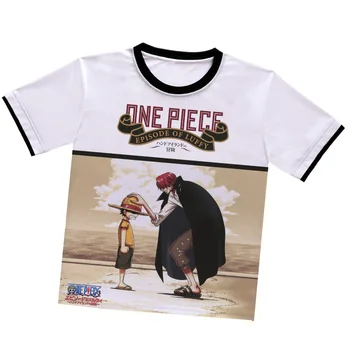 

Japanese Anime One Piece Monkey D. Luffy T-shirt White Polyester T Shirt Summer Active Tshirt Animation Men Women Clothing