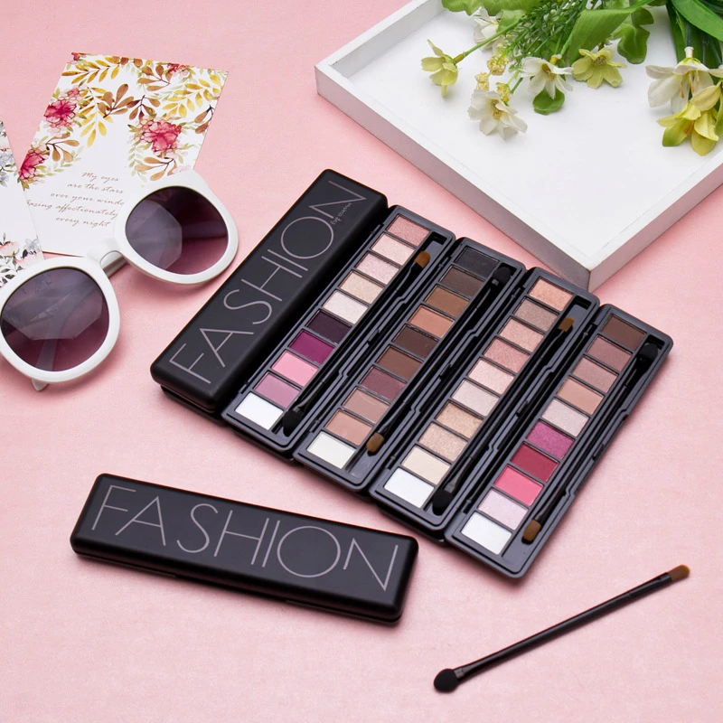 10 Цвета тени для век Палитры Glamorous Смоки Тени Shimmer Макияж комплект по focallure Для