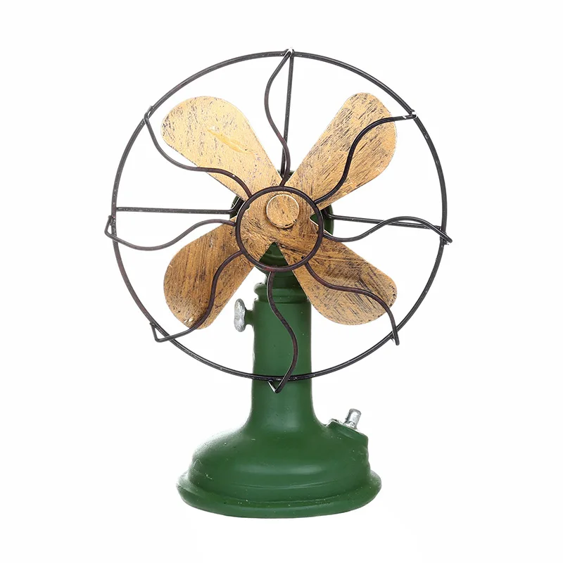 

Resin Retro Electric Fan Figurines Ornament Creative Home Decor Accessories Cafe Bar Desktop Decor Window Photography Props Gift