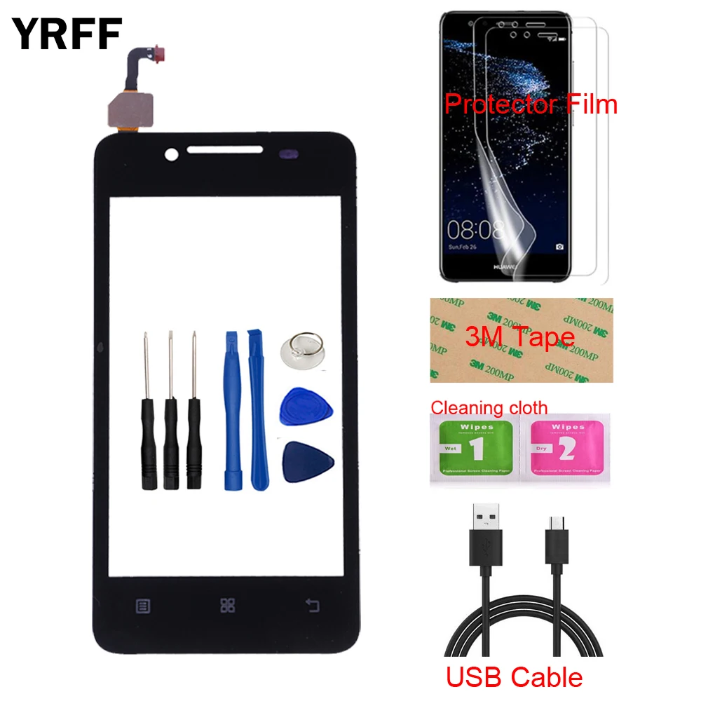 

Mobile TouchScreen For Lenovo A319 A 319 Touch Screen Front Glass Digitizer Panel Sensor Capacitive + Free Protector Film Tape