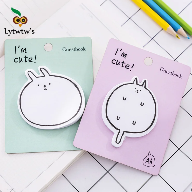 

1 Pcs Lytwtw's New Korean Kawaii Animals Notes Creative Post Notepad DIY Memo Pad Office Supplies School Stationery