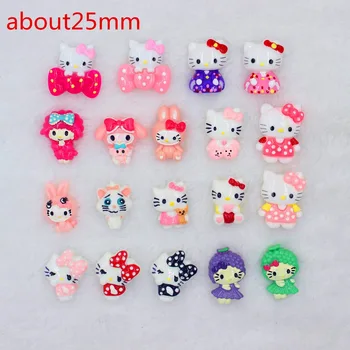 

10pcs/lot DIY flat back resin cartoon character resin animals mix colors kawaii resin cabochons accessoires