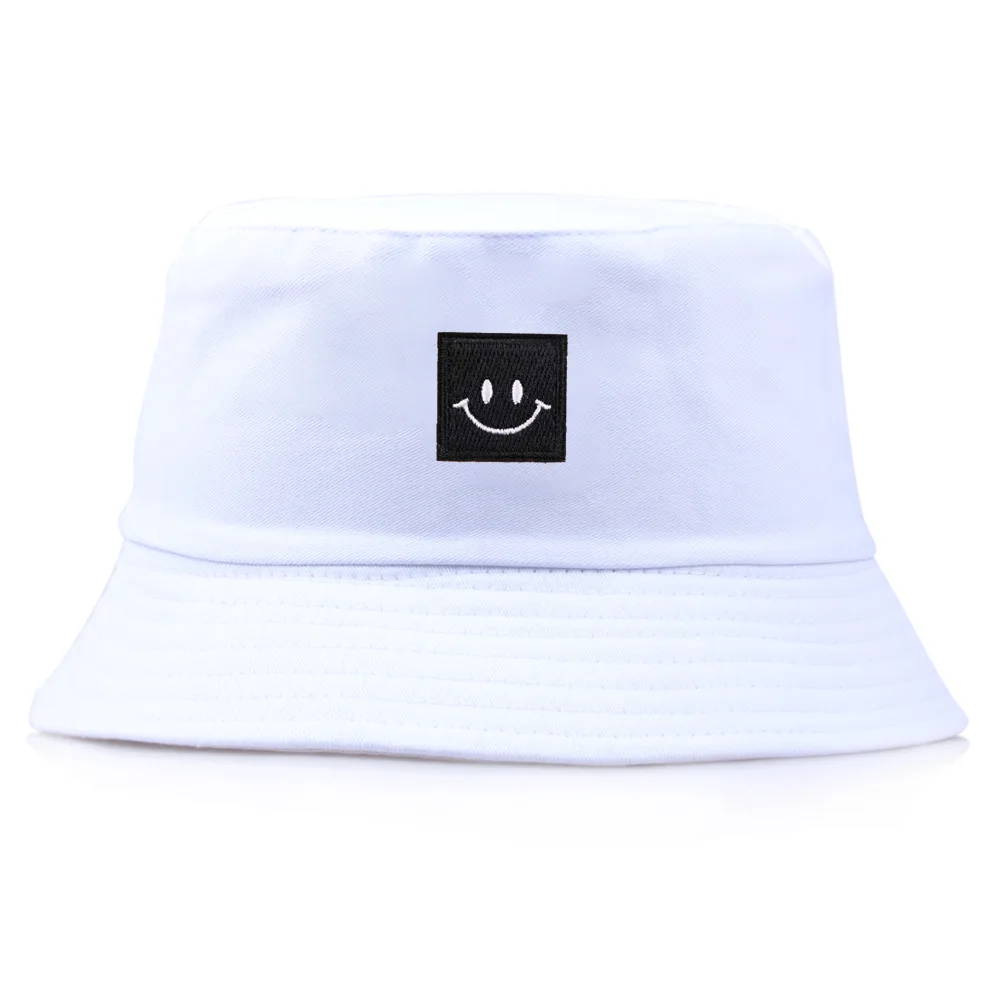 

1PC Simple Casual Square Smiley Robot Head Fisherman Hat Outdoor For Women Men Popular Comfortable Sun Visor Flat Hat H21