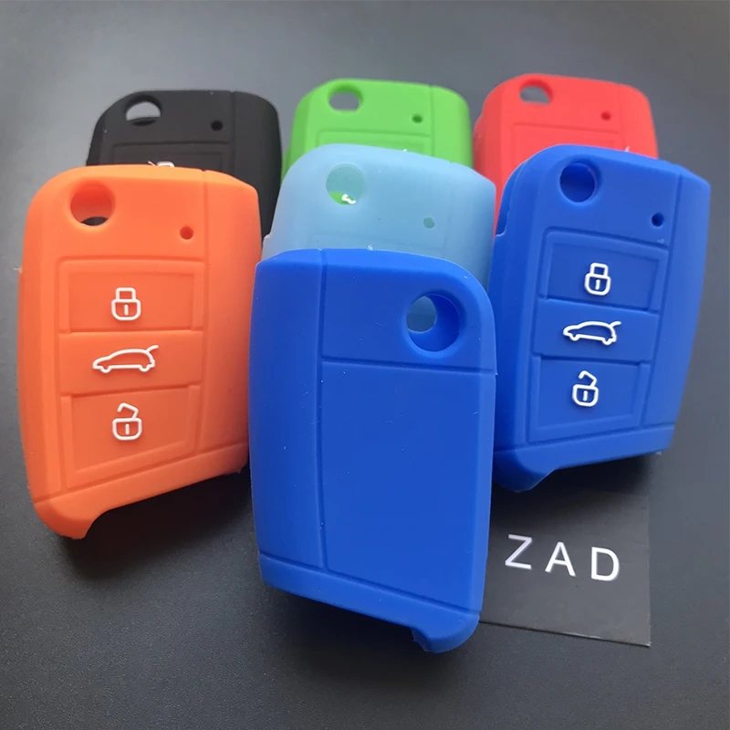 Силиконовый защитный чехол для ключа ZAD VW Polo golf7 MK7 Skoda Octavia combi A7 SEAT Leon Ibiza CUPTRA 3