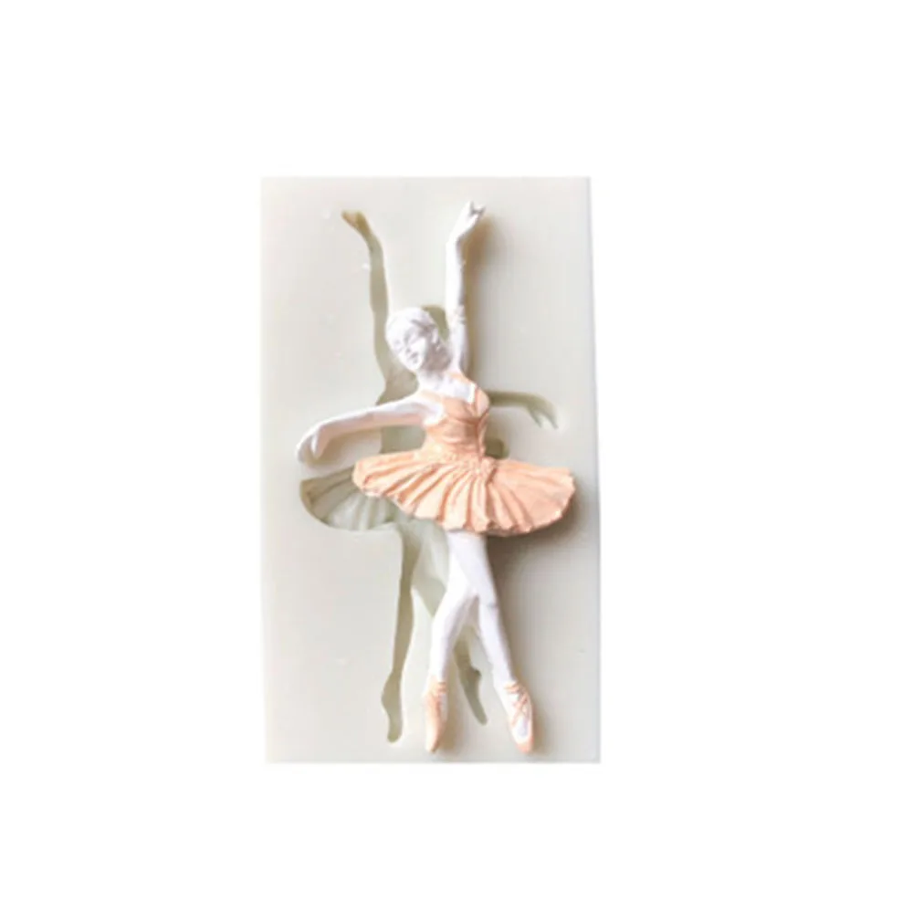 Ballerina Girl1pc Fondant Cupcake Decorating Molds Cake Silicone Mold Sugarpaste Candy Chocolate Gumpaste Clay Mould