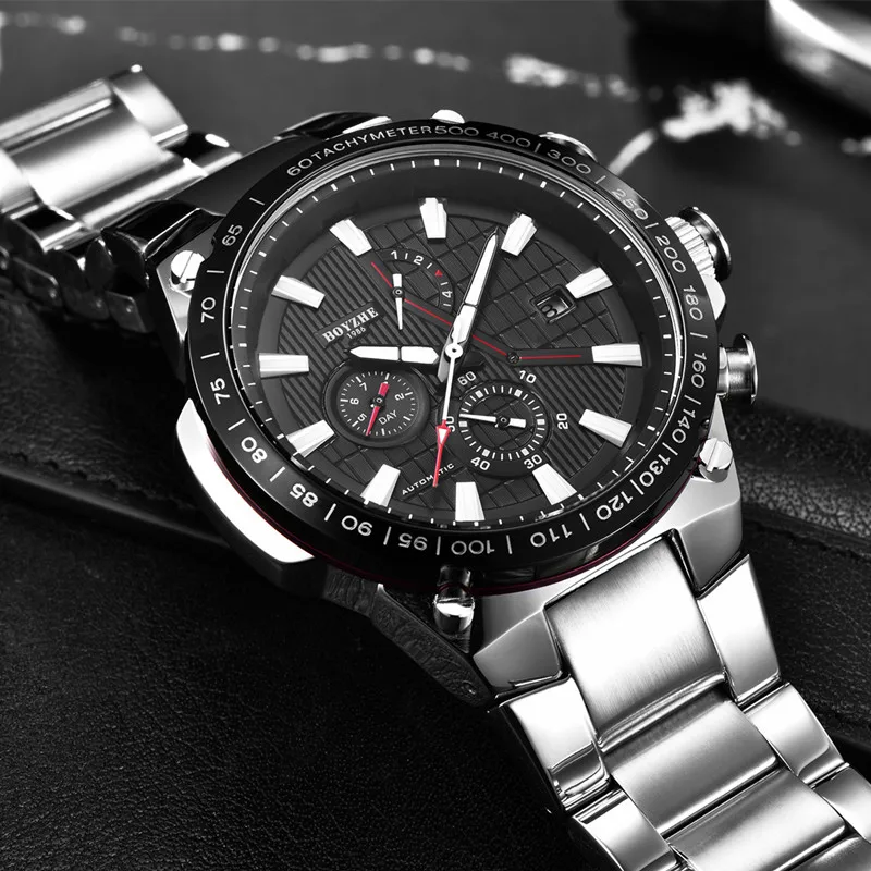 BOYZHE الرجال التلقائي الميكانيكية ووتش عارضة الازياء الفاخرة الفولاذ المقاوم للصدأ أعلى العلامة التجارية الرياضة الذاتي الرياح الساعات Relogio ... BOYZHE الرجال التلقائي الميكانيكية ووتش عارضة الازياء الفاخرة الفولاذ المقاوم للصدأ أعلى العلامة التجارية الرياضة الذاتي الرياح الساعات Relogio ...