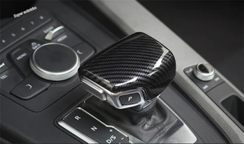 

Lapetus Accessories Interior Gear Shift Knob Head Cover Trim 1 Pcs / Carbon Fiber Look For Audi Q7 2016 2017 2018 2019 ABS ABS