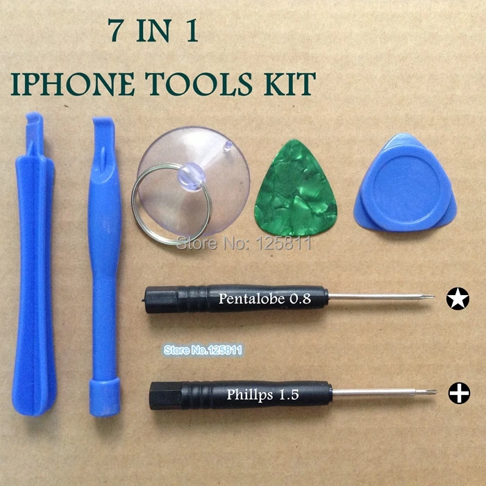Repair Opening Pry Tools 7 in 1 Pentalobe Screwdriver for Apple iPhone 4/4s/5 