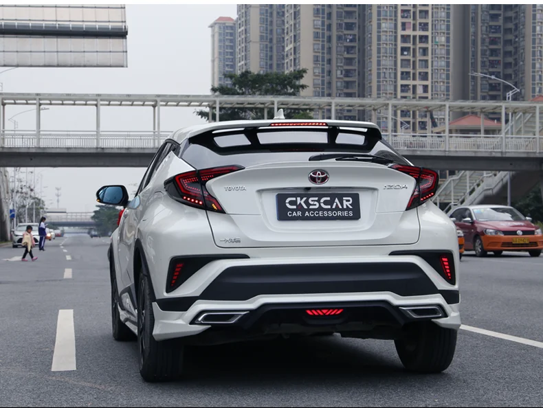 Top D-YL Car styling for Toyota CHR Taillights 2017-2018 C-HR CH-R Toyota Tail Led Tail Lights Fog Rear  DRL + Brake + Park + Signal 19