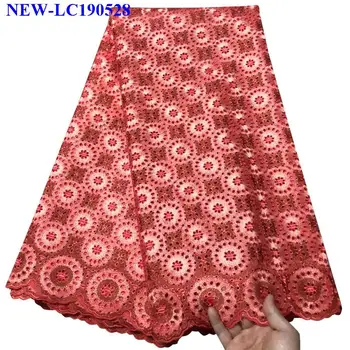 

New arrivals swiss voile lace in switzerland 100% cotton fabric african swiss voile lace high quality With Rhinestones FSE03