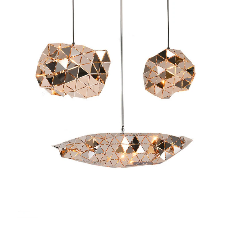 

New Creative Stainless steel Loft Led Pendant Lights Restaurant Lamp Parlor Bedroom Pendant Lamp Lustre Luminaria Hanging Lamp