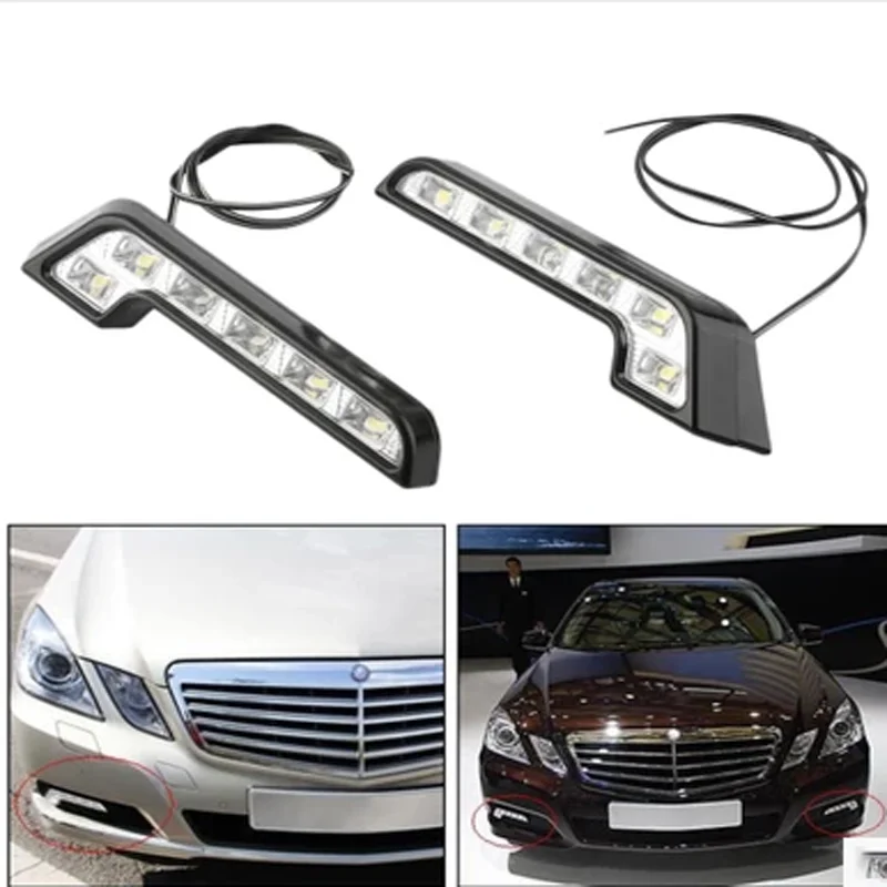 2X DRL Противотуманные 6 светодиодный светильник S комплект хром туман для BENZ стиль