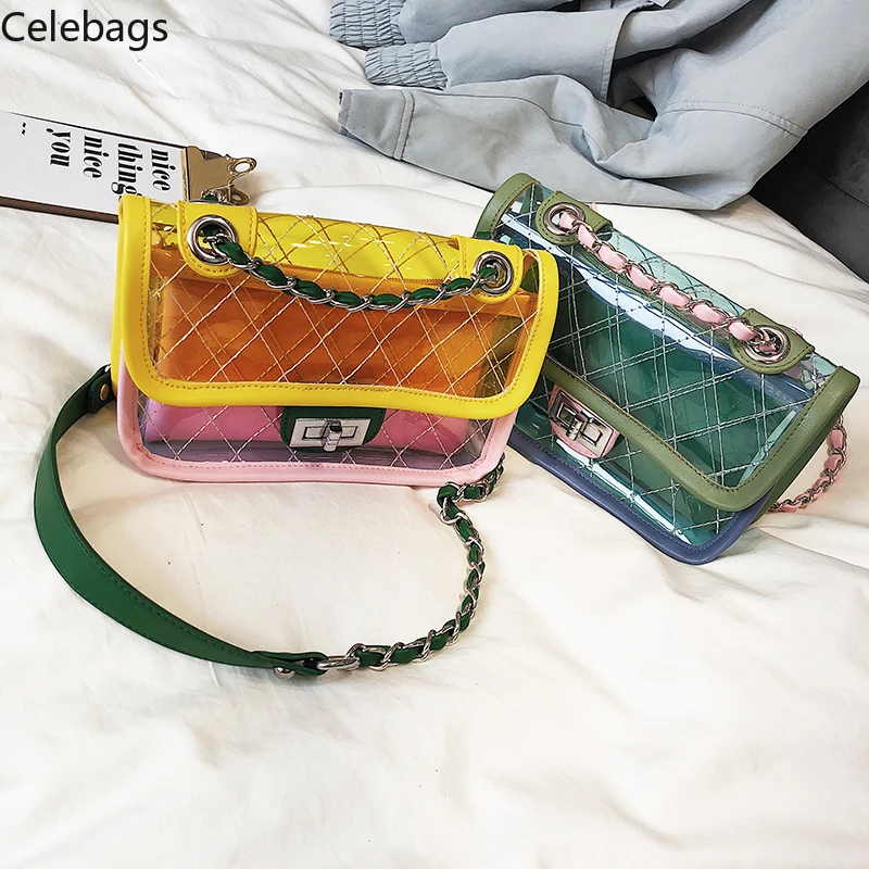 

Designer Shoulder Bags Transparent Clear Messenger Bag Luxury Handbags Women Bags Crossbody Bag for Women 2019 Bolsa Feminina